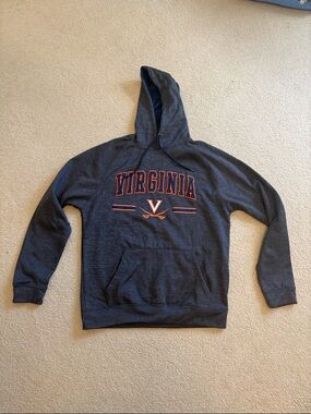 Colosseum Virginia Hooded Sweatshirt - Navy with Orange Logo